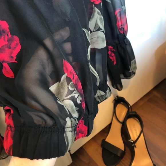 ✨Romantic✨ Off the Shoulder, Sheer Blouse - Picture 3 of 4